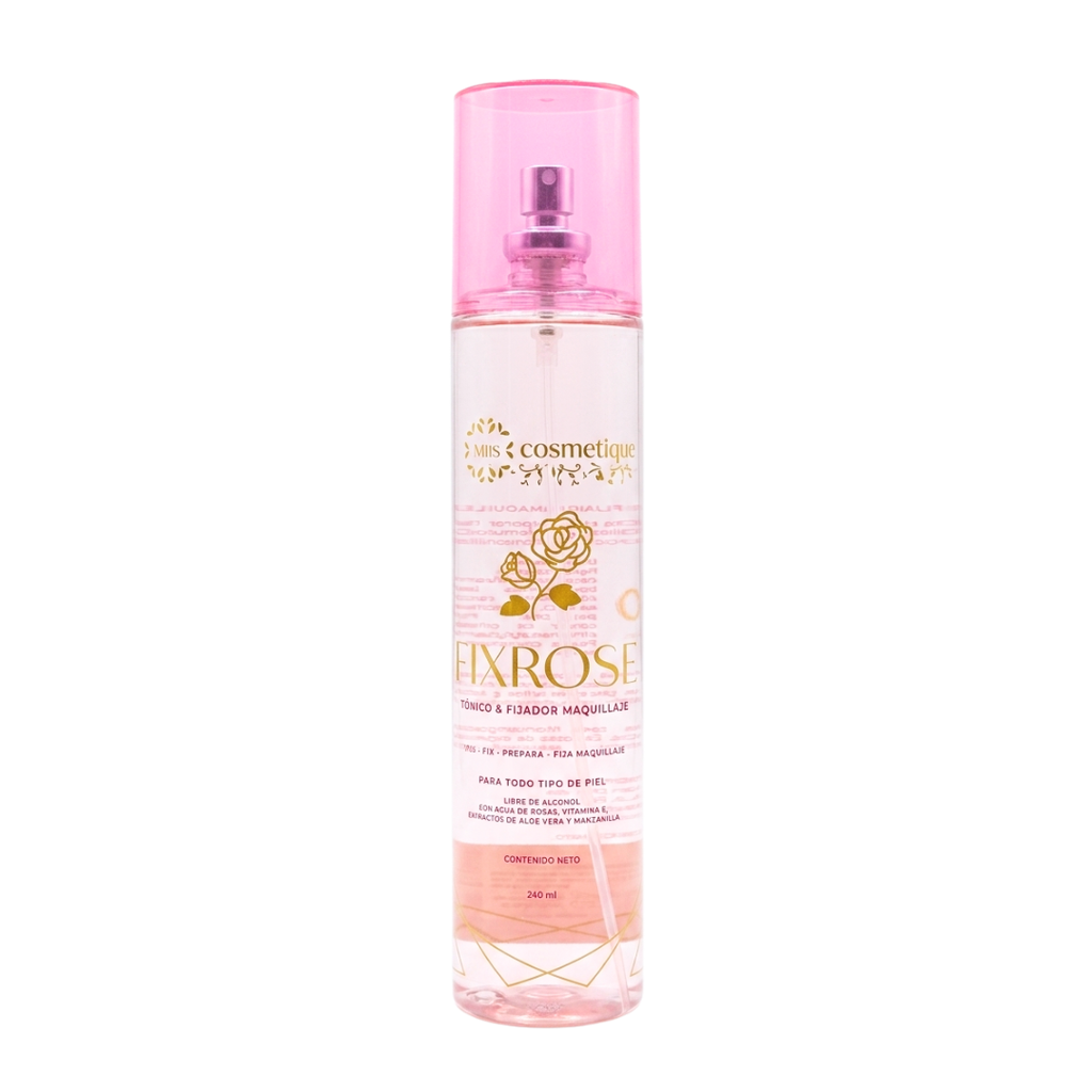 SPRAY FIJADOR DE MAQUILLAJE CON TÓNICO DE ROSAS MIIS COSMETICS