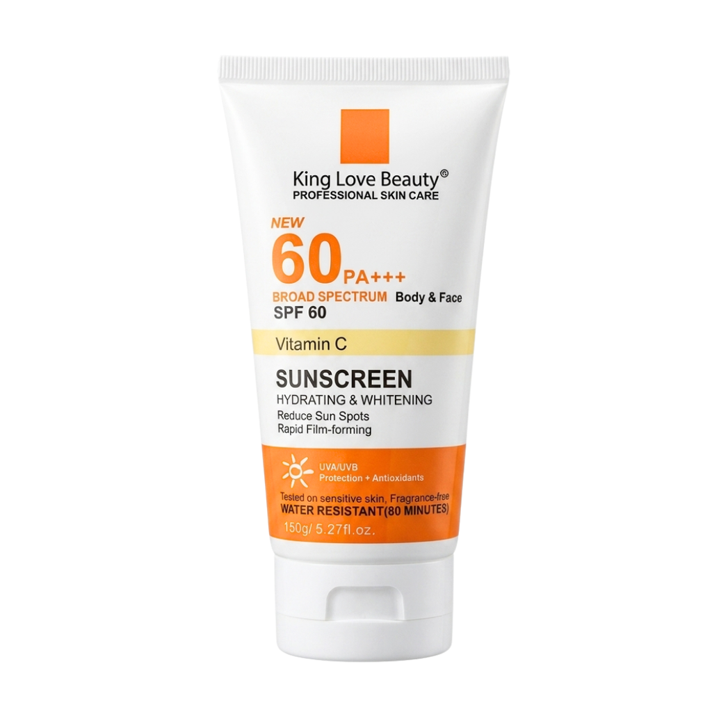 PROTECTOR SOLAR PARA CARA Y CUERPO CON VITAMINA C FPS 60+ KING LOVE BEAUTY