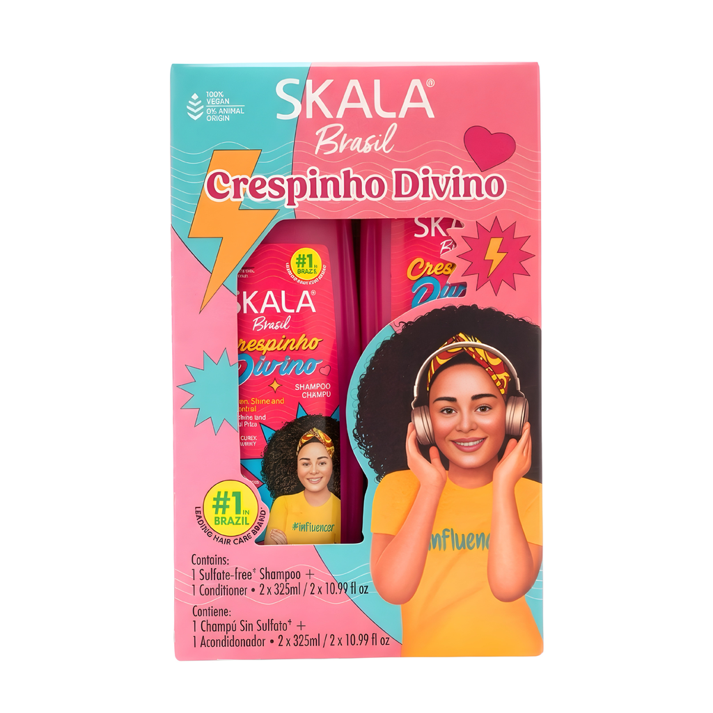 KIT DE SHAMPOO Y ACONDICIONADOR CRESPINHO DIVINO SKALA#
