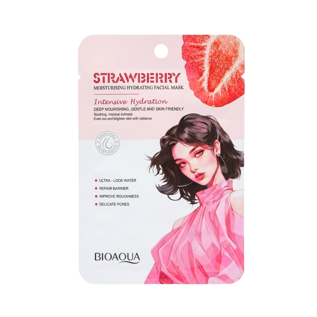 [BQY40725] MASCARILLA EN VELO FACIAL DE FRESA BIOAQUA