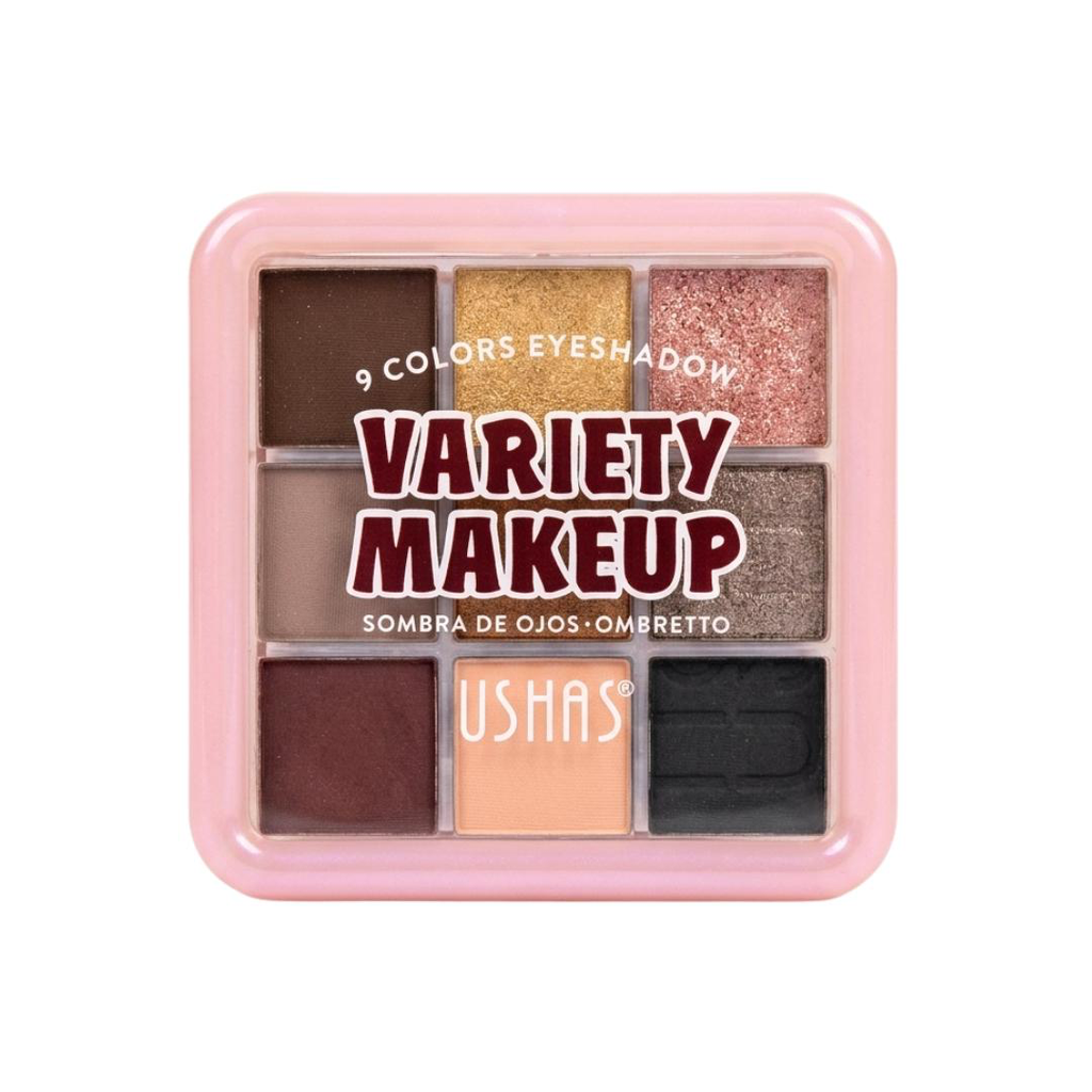 PALETA DE SOMBRAS X9 TONOS VARIETY MAKEUP USHAS
