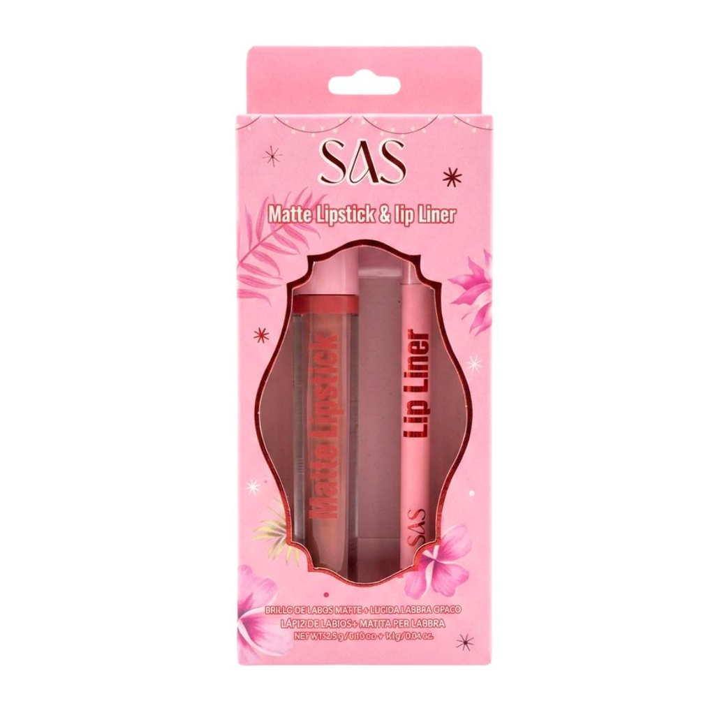 KIT DE LABIAL MATTE Y DELINEADOR DE LABIOS SAS