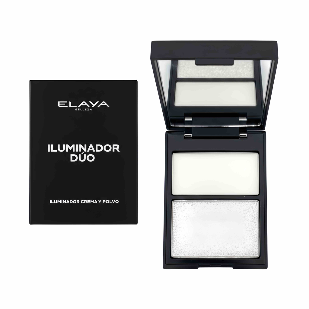 [E077-1] DÚO ILUMINADOR EN CREMA Y POLVO ELAYA BELLEZA (ARENA LUNAR 01)