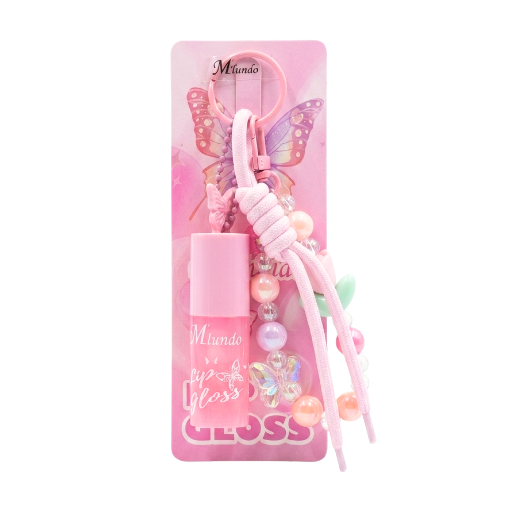 [GZ8010797] LIP GLOSS CON LLAVERO MIUNDO