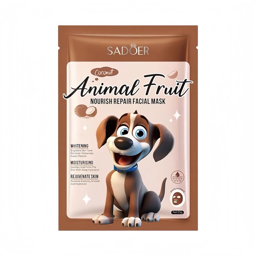 [SD33871] MASCARILLA EN VELO ANIMAL FRUIT COCONUT SADOER