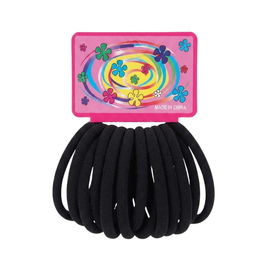[HC0422] KIT DE MOÑAS PARA CABELLO COLOR NEGRO X12 UNIDADES