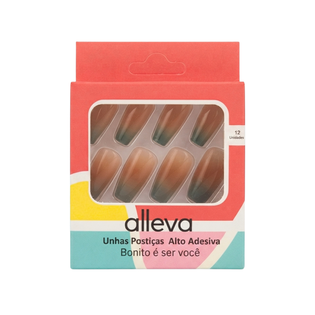 [HC0387] KIT DE PAQUETES DE UÑAS POSTIZAS ALLEVA