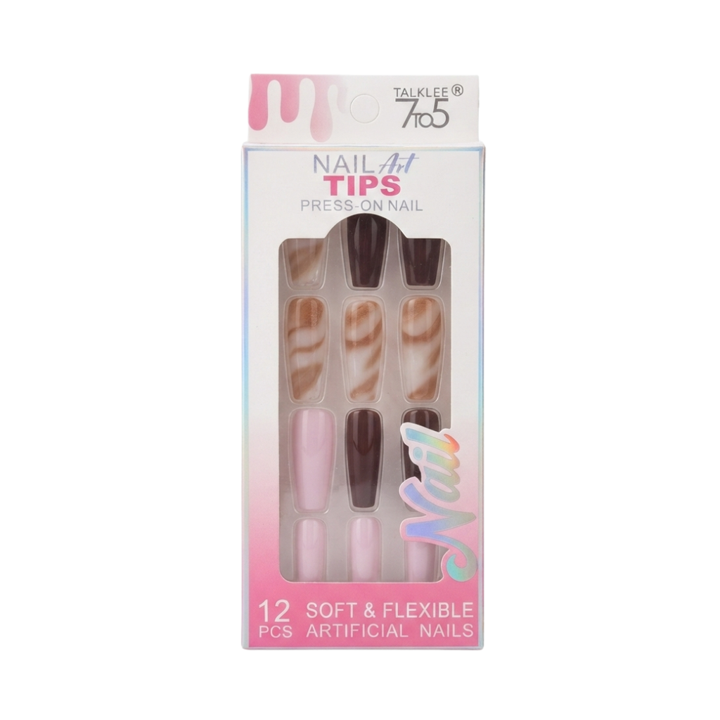[HC0514A] KIT DE UÑAS POSTIZAS X12