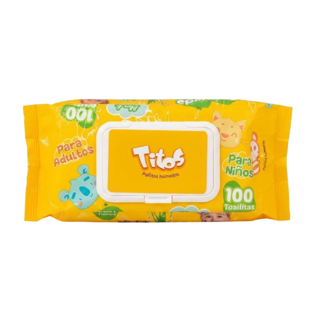 [TITOS X100] PAÑITOS HÚMEDOS X100 UNIDADES TITOS