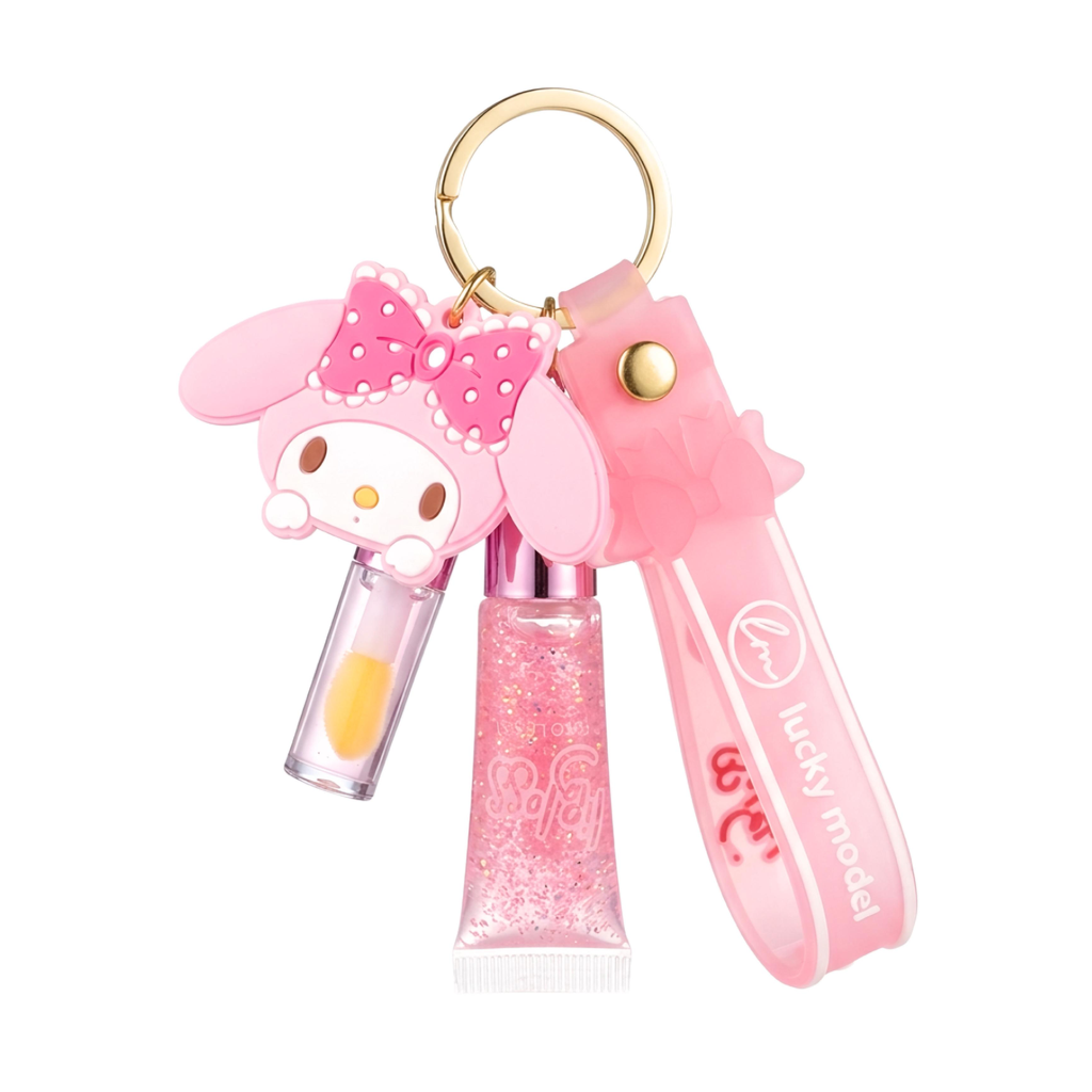 LIP GLOSS DOBLE CON CHARM DE MY MELODY LUCKY MODEL