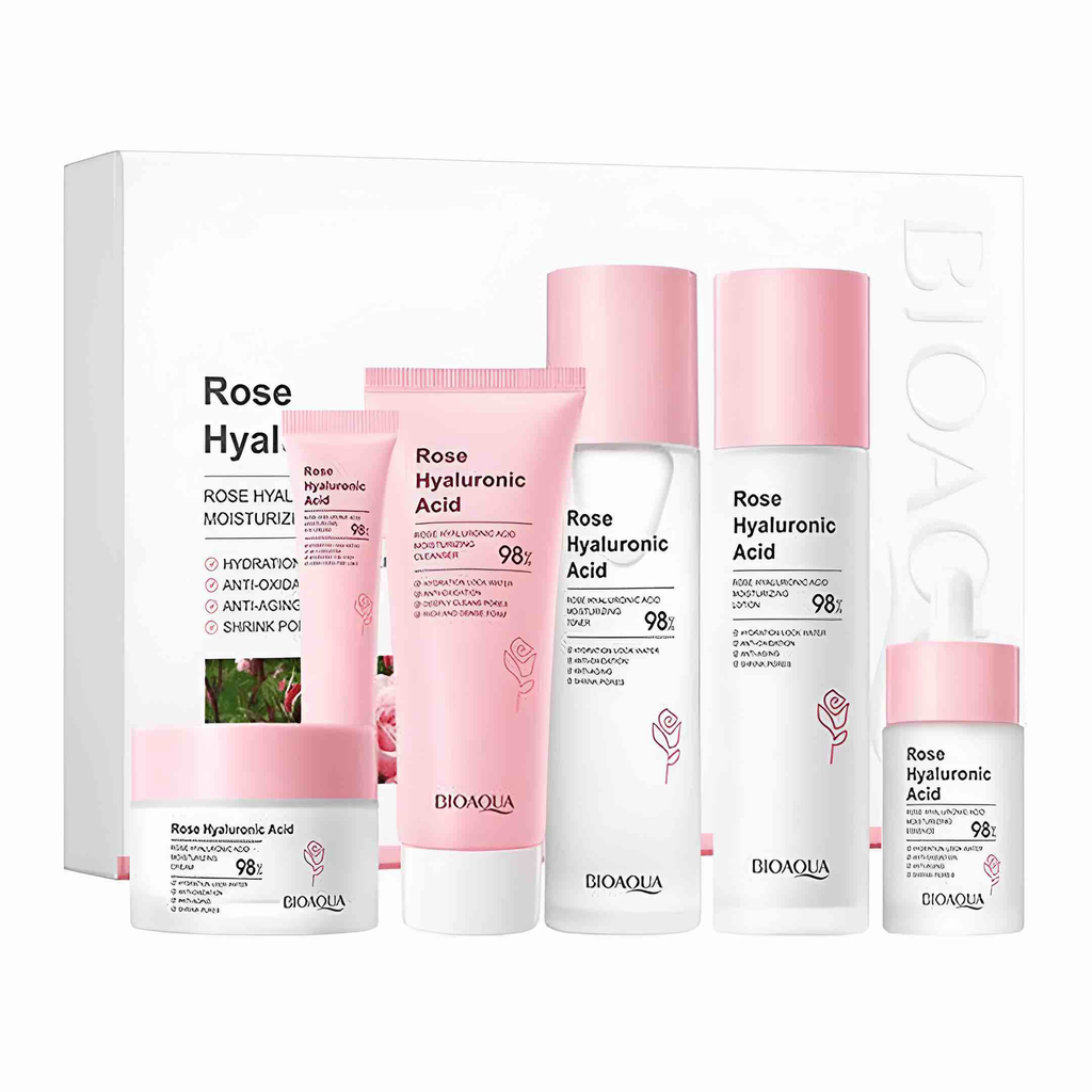 [BQY42620] SKIN BOX X6 PRODUCTOS ÁCIDO HIALURÓNICO Y ROSAS BIOAQUA