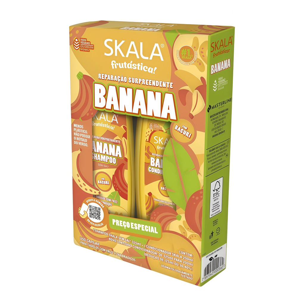 KIT DE SHAMPOO Y ACONDICIONADOR BANANA SKALA#