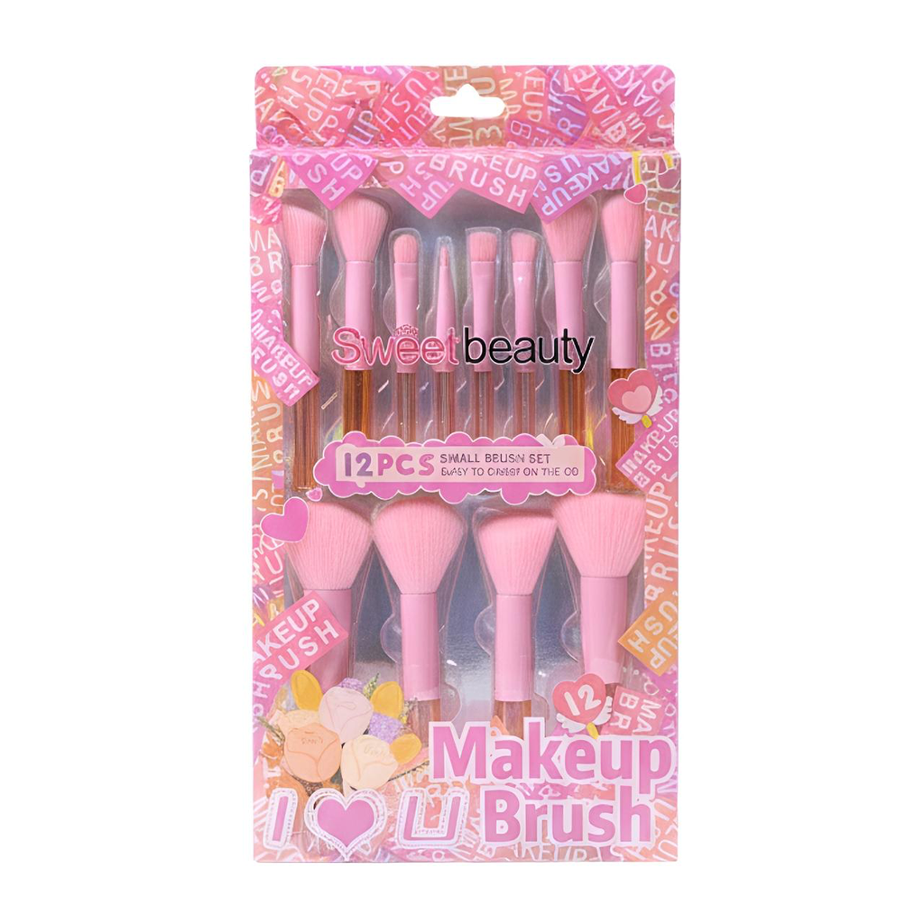 KIT DE BROCHAS X12 PIEZAS SWEET BEAUTY