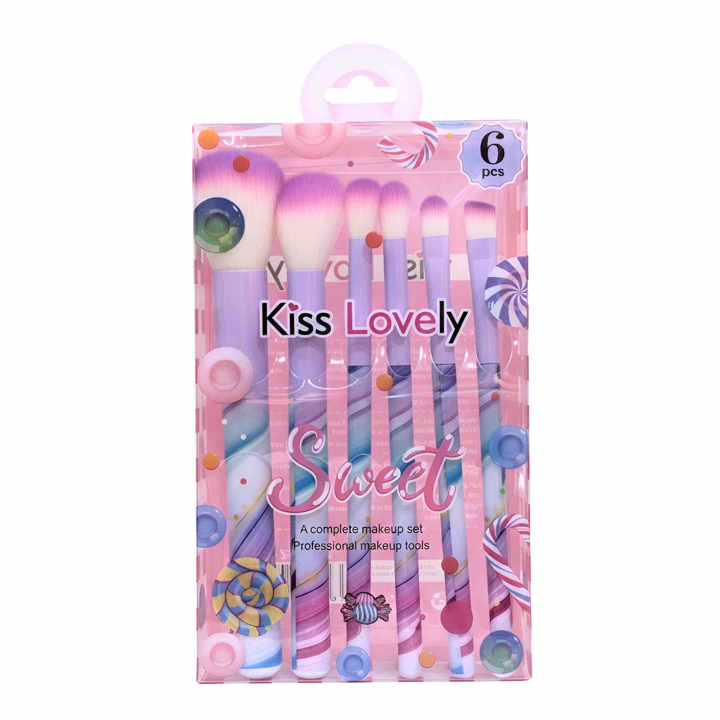 KIT DE BROCHAS X6 PIEZAS KISS LOVELY