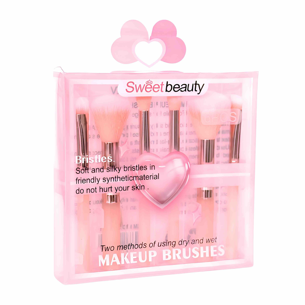 KIT DE BROCHAS X6 PIEZAS SWEET BEAUTY