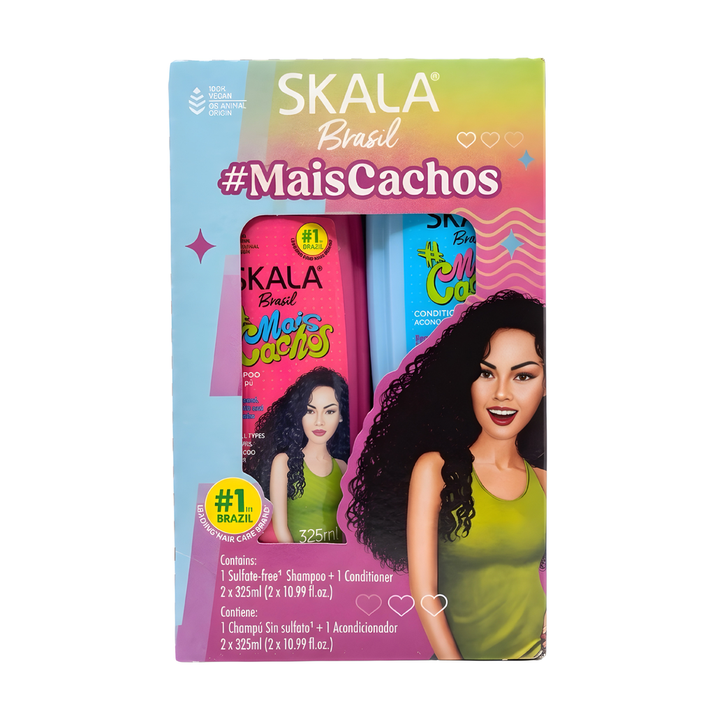 KIT DE SHAMPOO Y ACONDICIONADOR MAIS CACHOS SKALA#