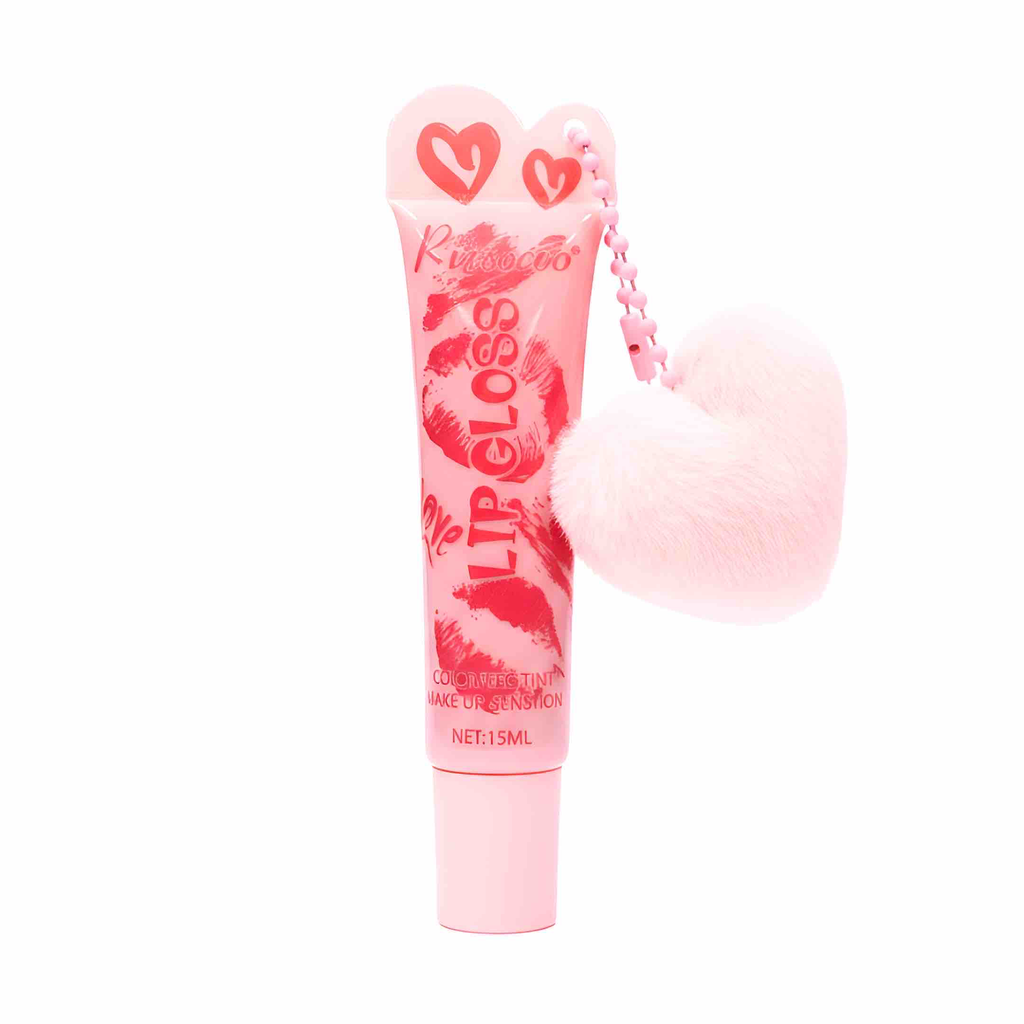 LIP GLOSS CON COLOR Y LLAVERO RIMOCOO