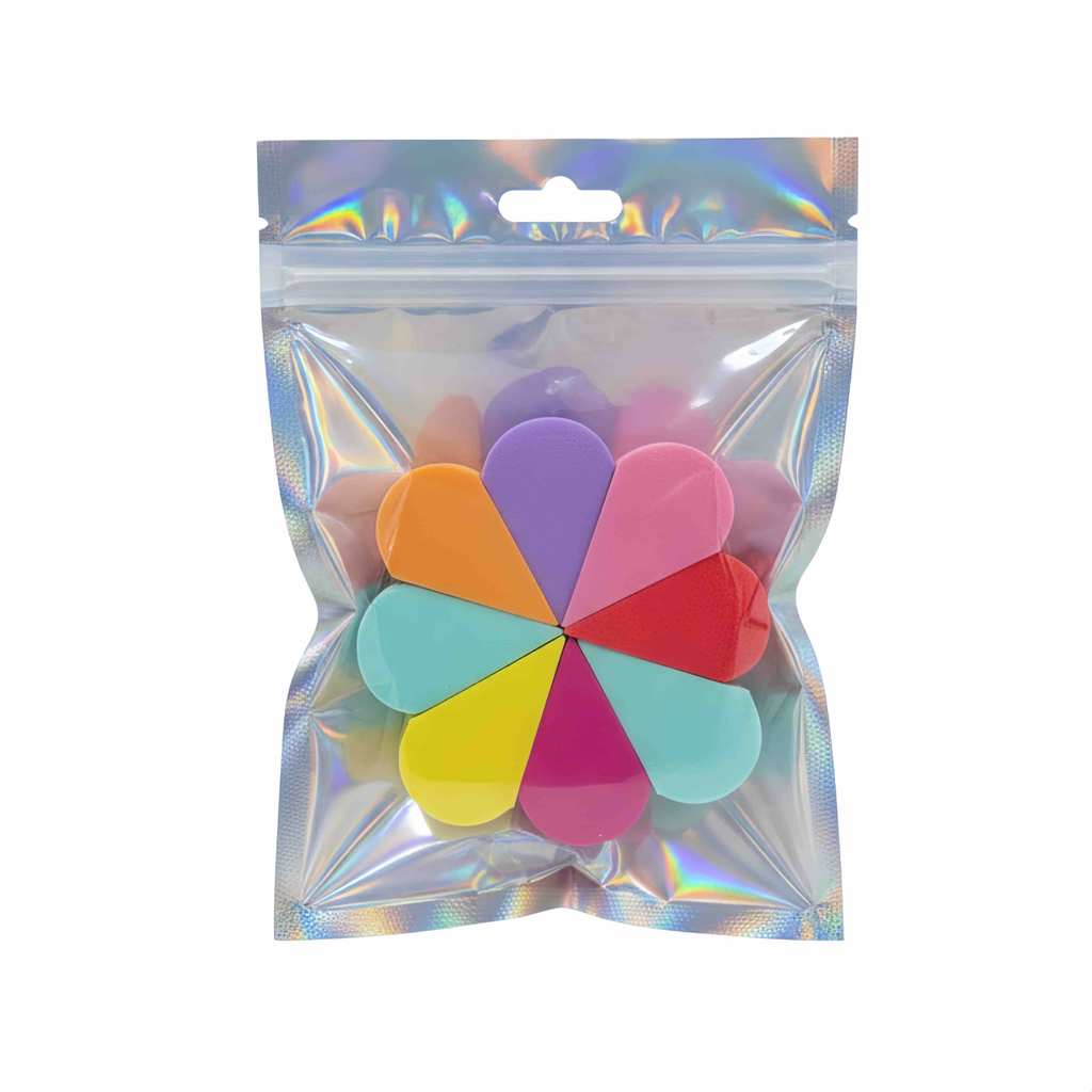 KIT DE BORLAS DE MAQUILLAJE X8 UNIDADES