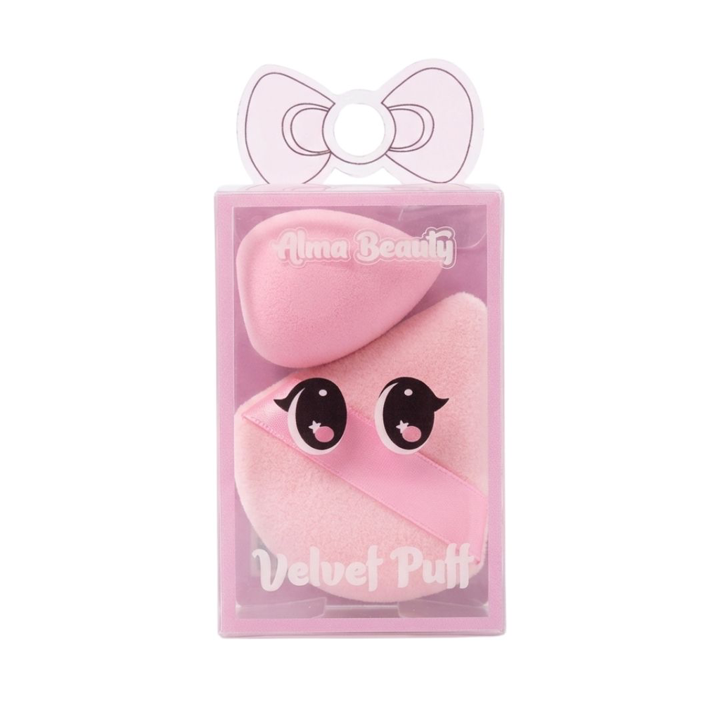 KIT DE MINI BLENDER Y BORLA VELVET PUFF ALMA BEAUTY