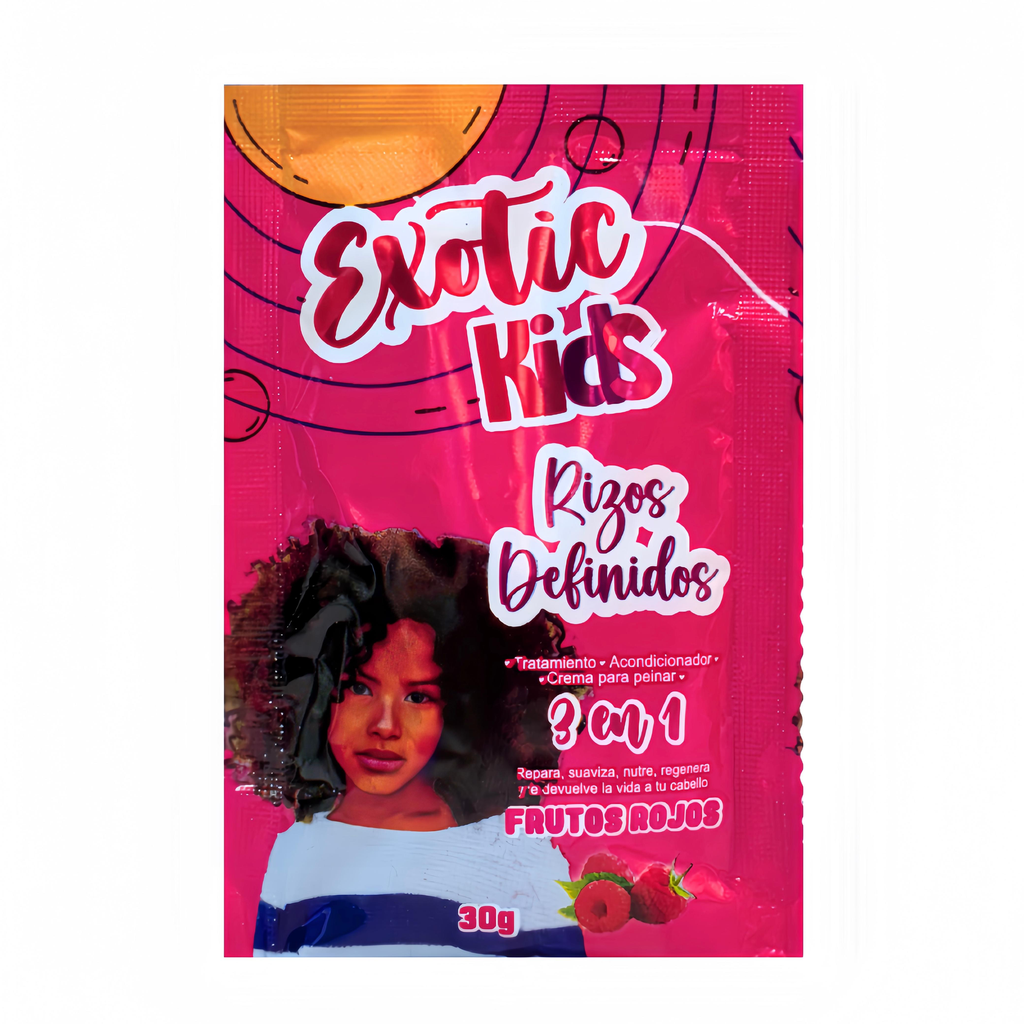 TRATAMIENTO CAPILAR DE FRUTOS ROJOS PARA RIZOS DEFINIDOS EXOTIC KIDS