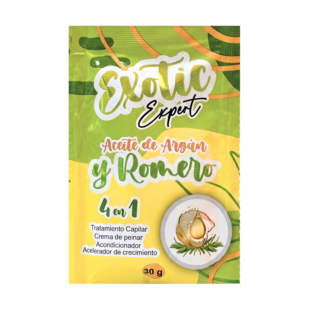 TRATAMIENTO CAPILAR CON ACEITE DE ARGÁN Y ROMERO 4 EN 1 EXOTIC EXPERT