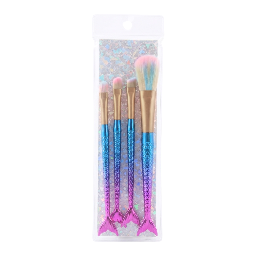 [HC0153] KIT DE BROCHAS X 4 UNIDADES COLA DE SIRENA#