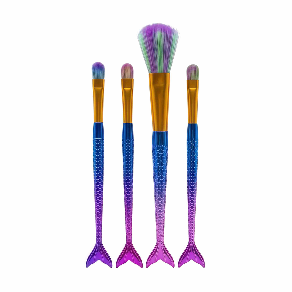 KIT DE BROCHAS X 4 UNIDADES COLA DE SIRENA