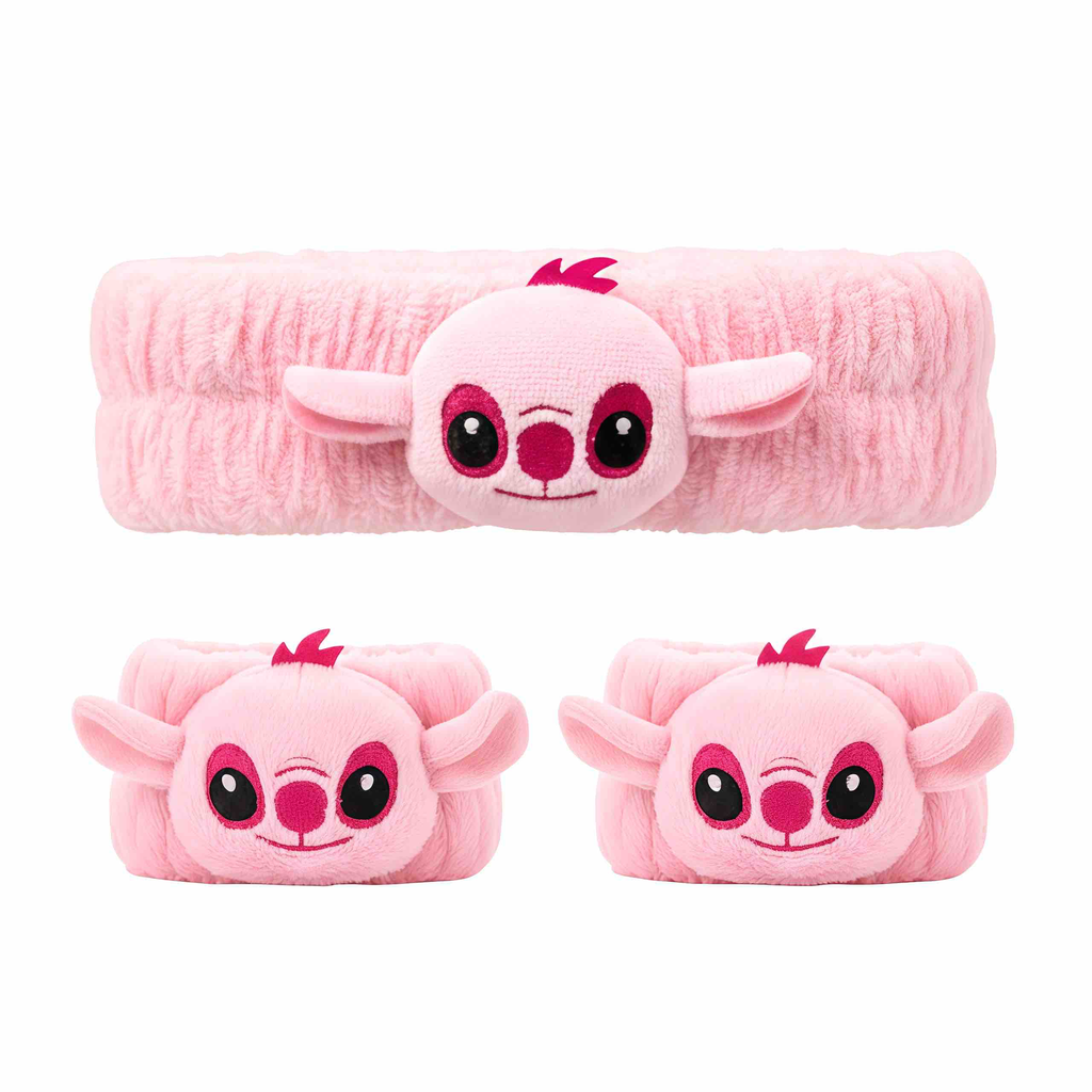 BALACA DE MAQUILLAJE Y MUÑEQUERAS STITCH