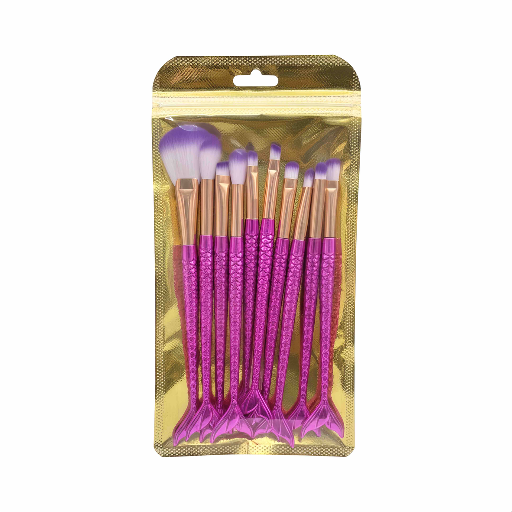 KIT DE BROCHAS COLA DE SIRENA X10 UNIDADES#