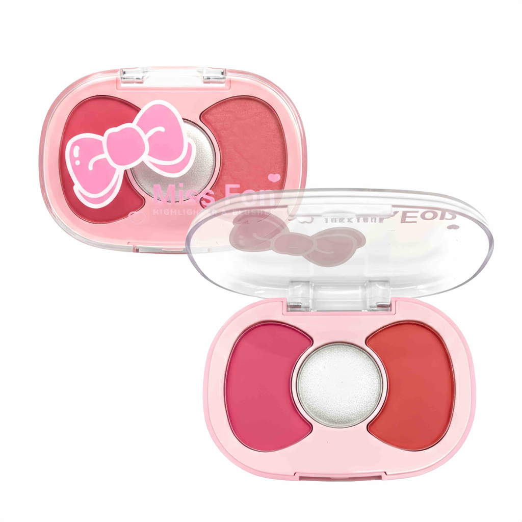 PALETA DE RUBORES + ILUMINADOR MISS FON