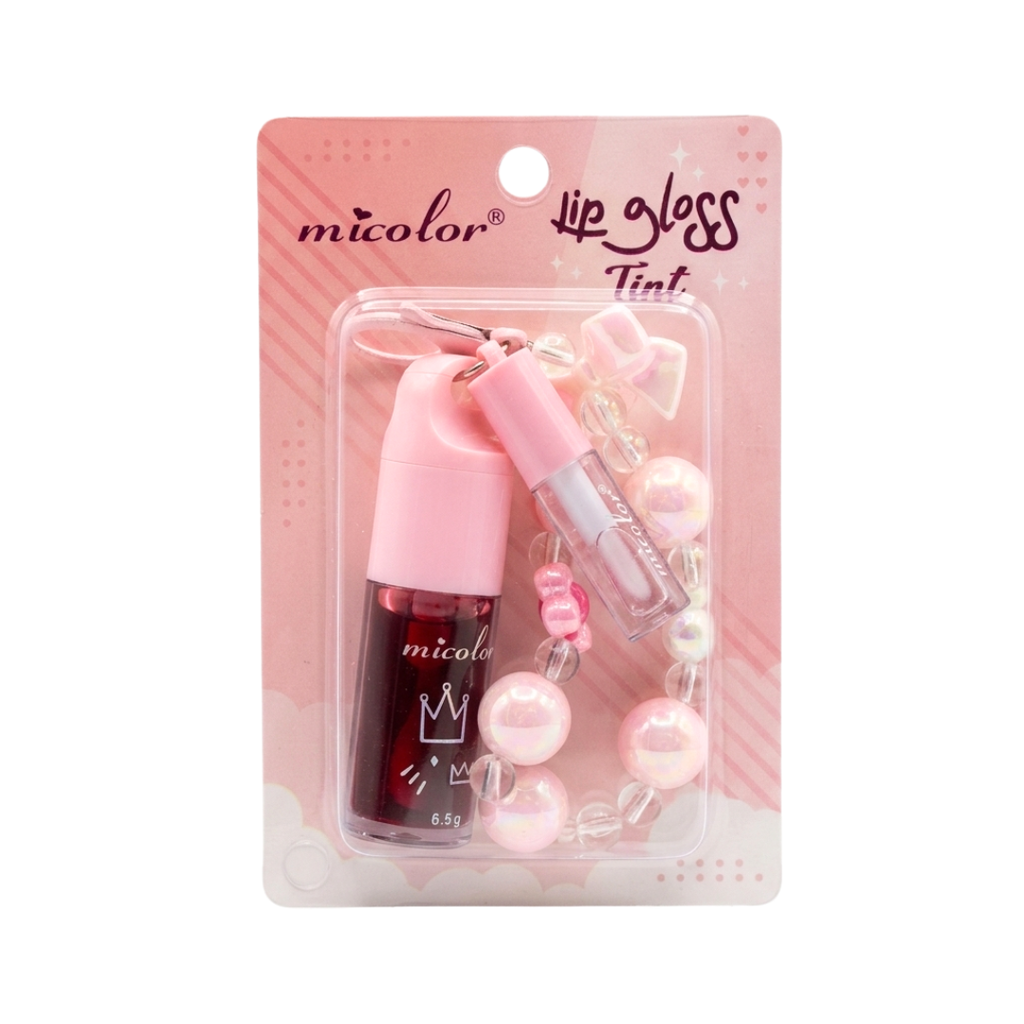 [L5181] TINTA Y LIP GLOSS CON LLAVERO MICOLOR