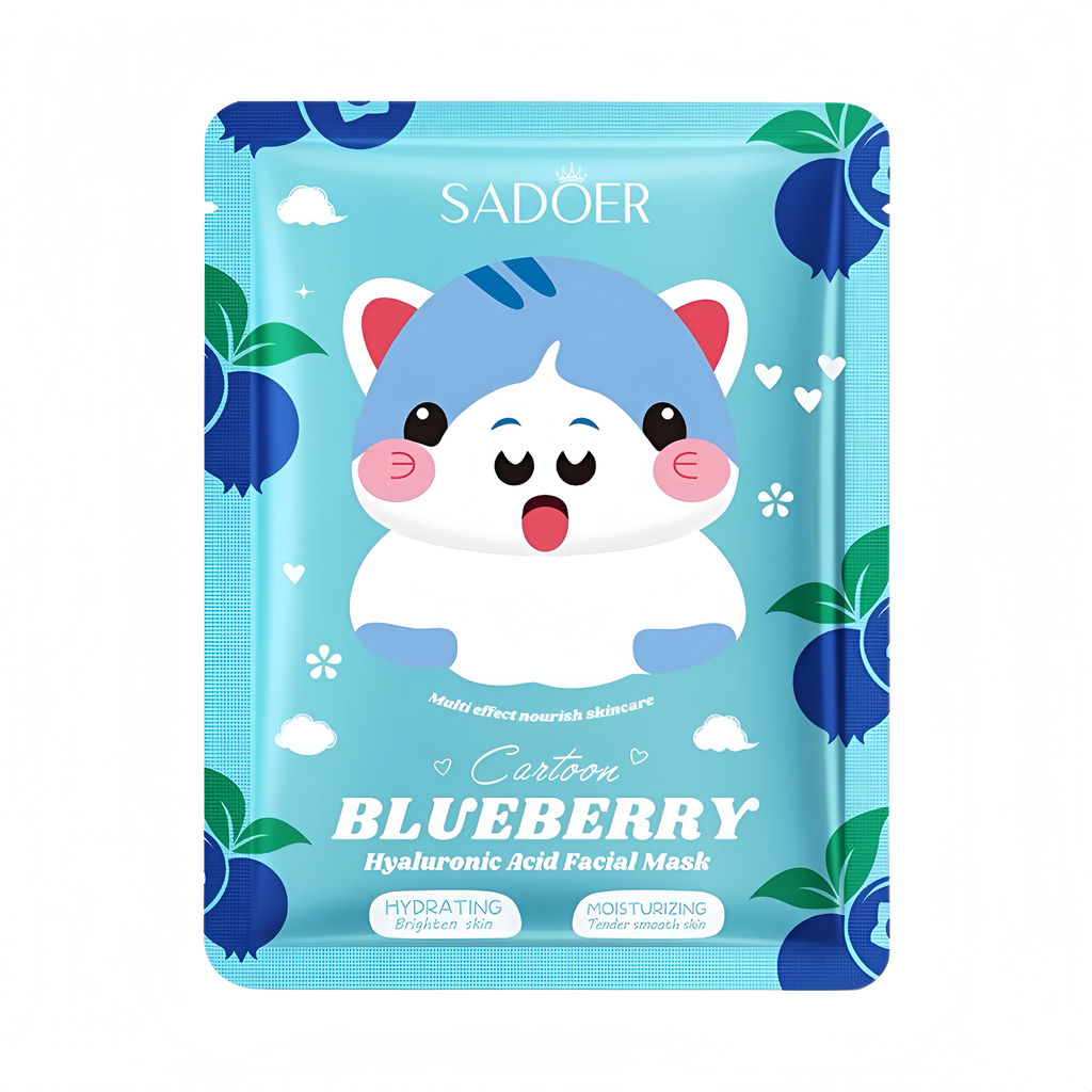 MASCARILLA EN VELO CARTOON BLUEBERRY SADOER