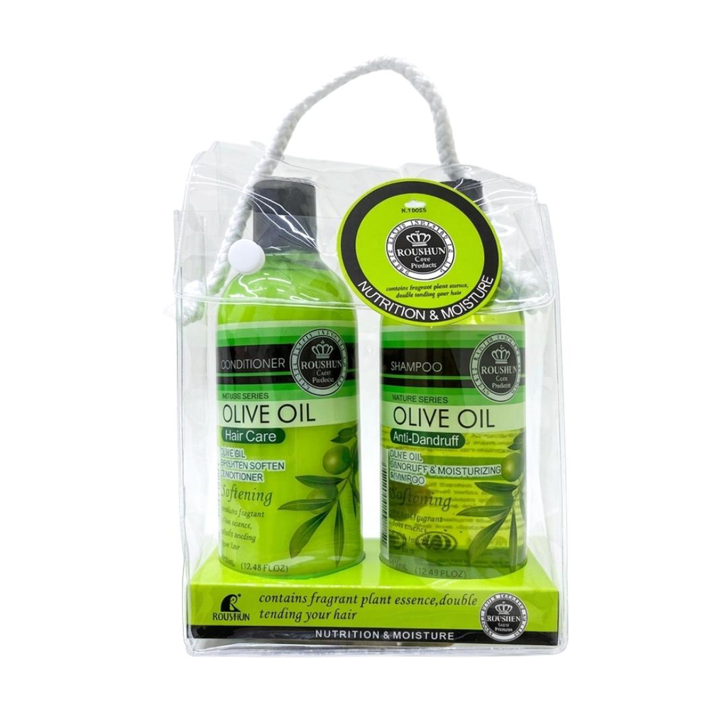 KIT DE SHAMPOO Y ACONDICIONADOR CON ACEITE DE OLIVA ROUSHUN#